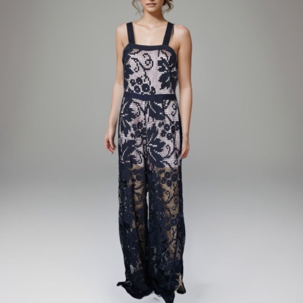ALICE McCALL Billsberry Black Lace Side Split Hem Jumpsuit Fairy Goth